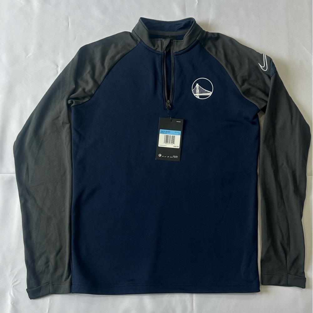 Nike Dri-Fit Therma-FIT 1/2-Zip Navy Gray Size M Thumb Hole
